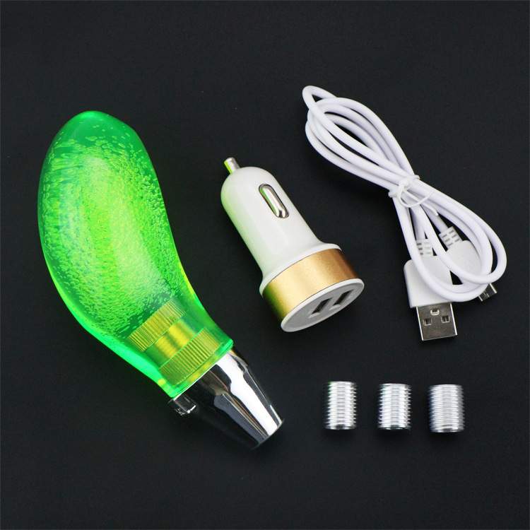 换挡手柄汽车LED带灯改装排挡头水晶发光排挡头手动挡通用挡把头