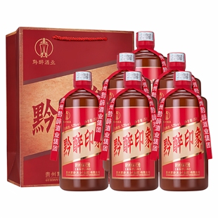 黔醉民族印象53度酱香型白酒 糯高粱酿造大曲坤沙窖藏老酒整箱6瓶