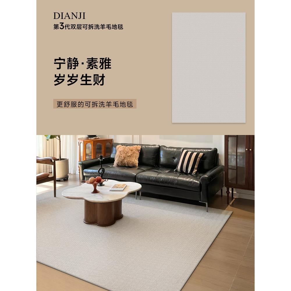 惦记 可拆洗双层羊毛地毯 岁岁生财客厅沙发地垫隔音轻奢现代简约
