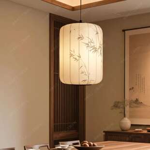 宋式美学吊灯布艺禅意风格民宿艺术装饰灯笼茶室灯氛围感灯具