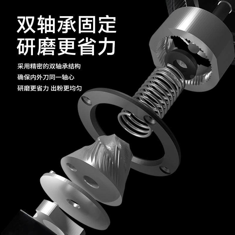 糖果色手摇磨豆机五星钢芯手动电动可切换手冲意式咖啡豆研磨器