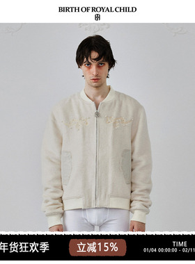 BIRTH OF ROYAL CHILD.BORC 【宋亚轩同款】珍珠刺绣羊毛混纺夹克
