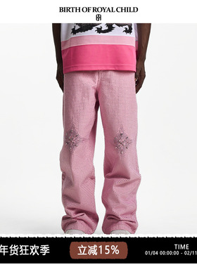 BIRTH OF ROYAL CHILD.BORC 【华晨宇同款】光芒粉钻牛仔裤星云粉