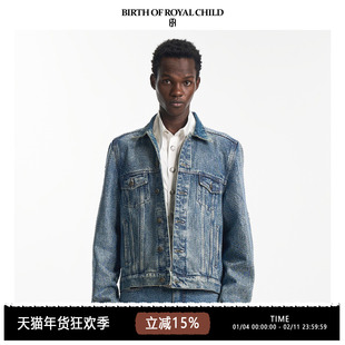 BIRTH OF ROYAL CHILD.BORC 【潘玮柏同款】藤蔓满钻牛仔夹克爆闪