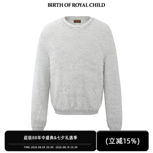 BbirthofR皇冠镶钻圆领毛衣