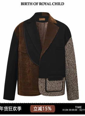 BIRTH OF ROYAL CHILD.BORC 【AUAUTNP同款】分层拼接西装外套男