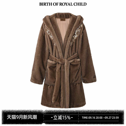 BIRTH OF ROYAL CHILD.BORC 珍珠宫廷贵族大衣秋冬慵懒休闲长款