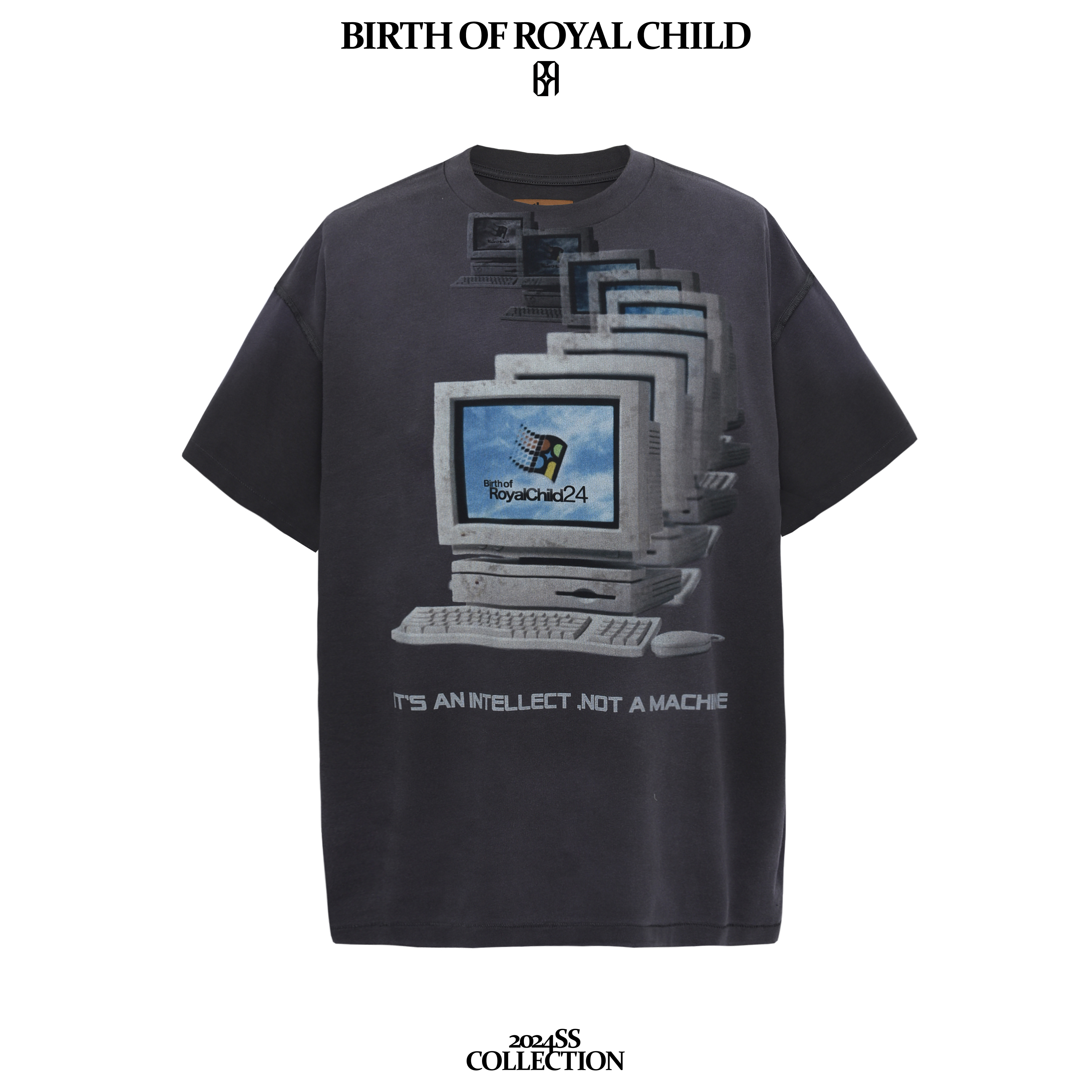 BIRTH OF ROYAL CHILD.BORC【伯远同款】 Windows24做旧印花TEE男