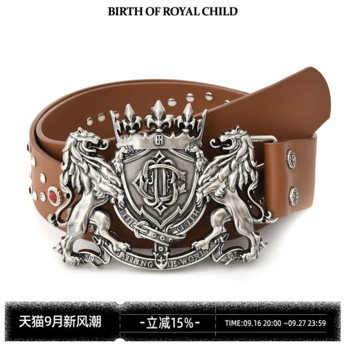 BIRTH OF ROYAL CHILD.BORC 【华晨宇同款】双狮宝石勋章腰带男