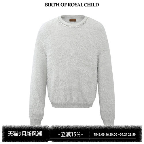 BbirthofR皇冠镶钻圆领毛衣