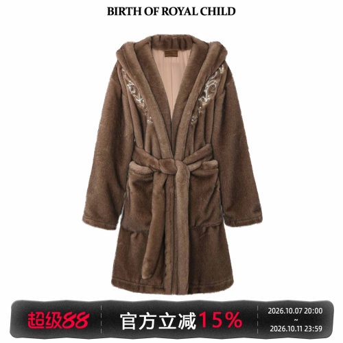BIRTH OF ROYAL CHILD.BORC 珍珠宫廷贵族大衣秋冬慵懒休闲长款