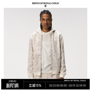 腰果花珍珠拉链帽衫 ROYAL 丁程鑫同款 男 CHILD.BORC BIRTH