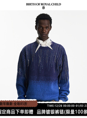 BIRTH OF ROYAL CHILD.BORC 流星钻链流苏毛衣老钱轻奢渐变休闲