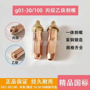 割嘴丙烷乙炔割嘴G01 100全銅環(huán)形一體割嘴梅花型分體手工割咀