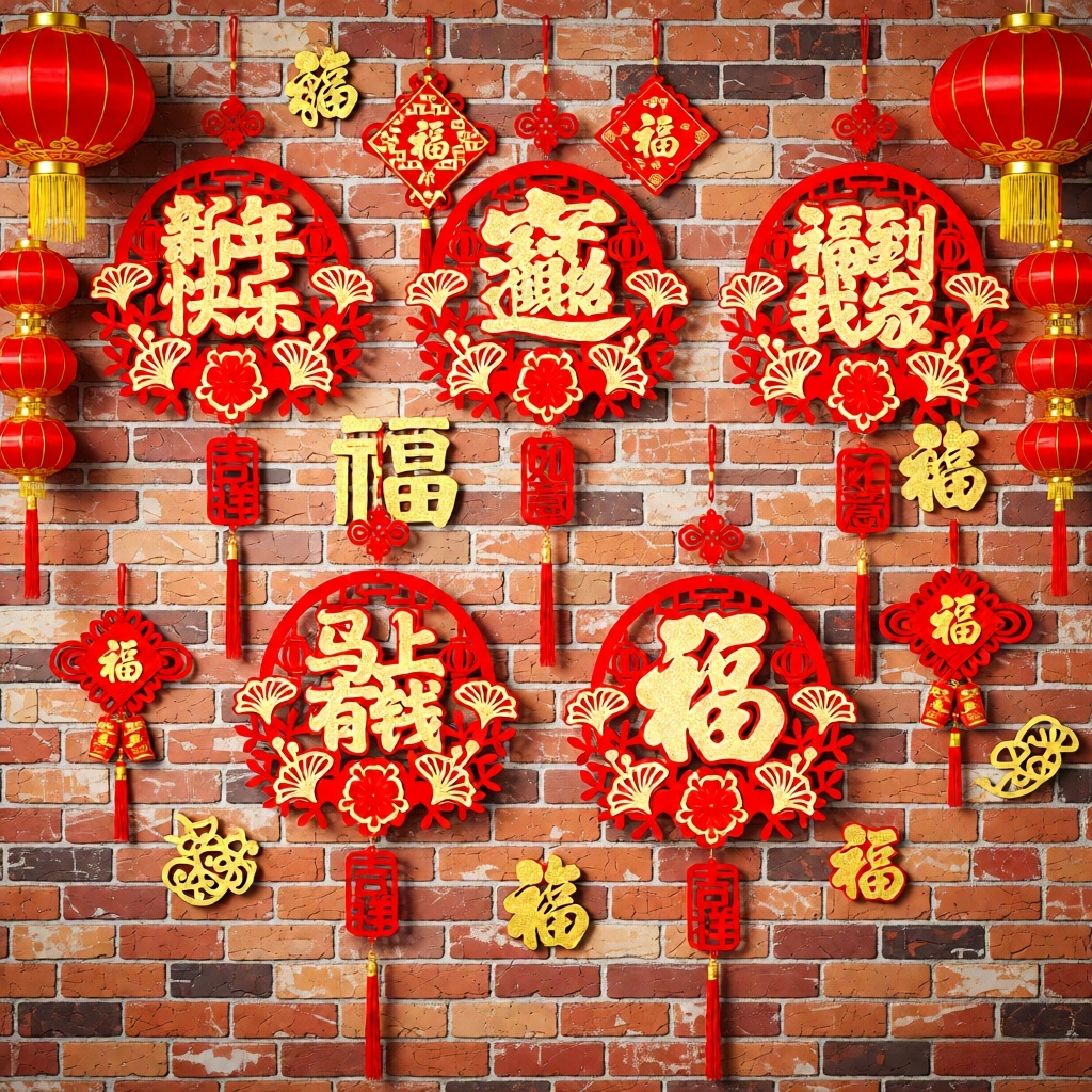 马年福字门贴2025新款