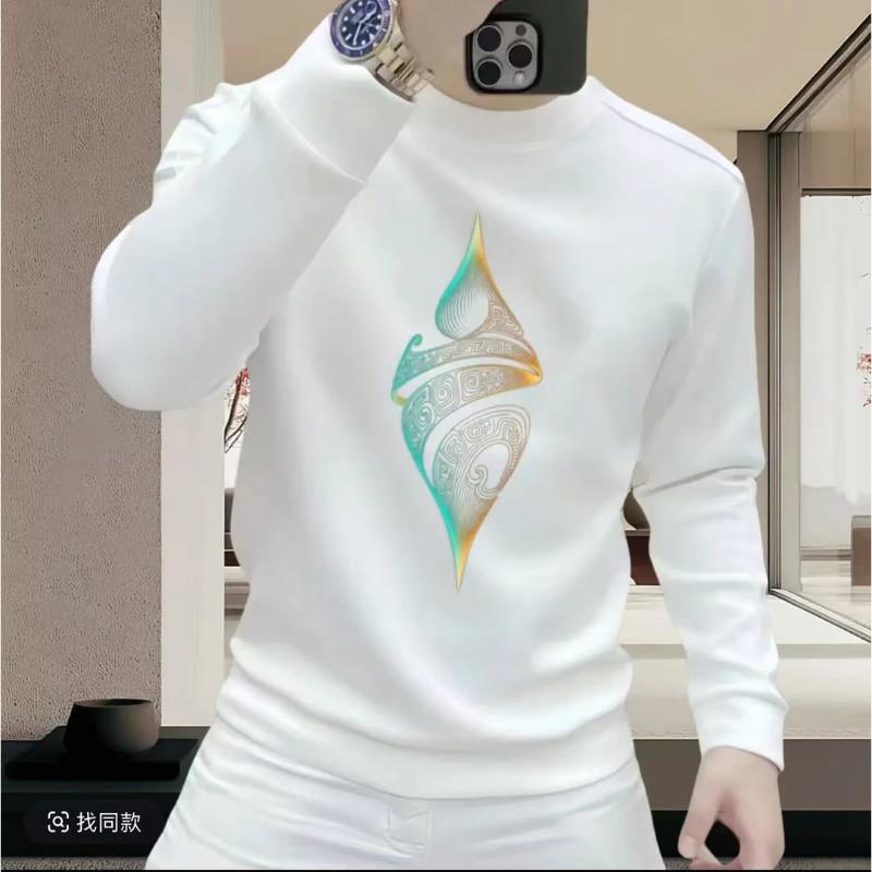 晟华优选卫衣秋冬圆领潮Fl流重磅宽松时尚男士加绒加厚保暖长袖卫