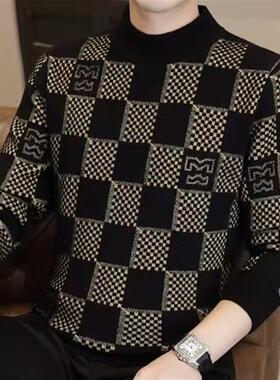 居家日用套装源磊好物甄选振炳冬男士长袖针织毛衣针织衫提花保暖