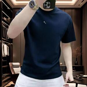 铂宸欧品轻奢专柜2026夏季全棉短袖T恤个性印花潮牌男士圆领短袖T