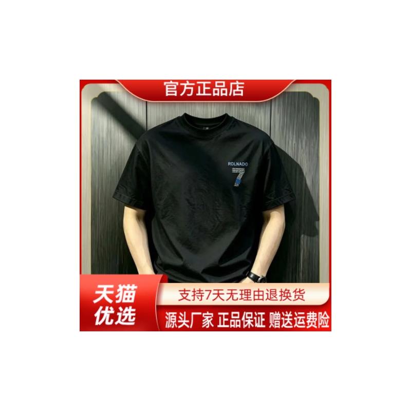 师凯服饰Amphelisia新款短袖透气夏季圆领百搭男T恤男士半袖印花