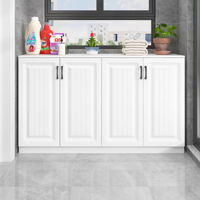 欧式阳台收纳置物柜家用储物柜大容量杂物地柜鞋柜防晒飘窗柜定制