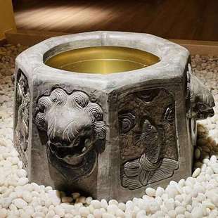 石雕青石井口井圈井盖水井石头花岗岩老式井台装饰家用汉白玉井沿