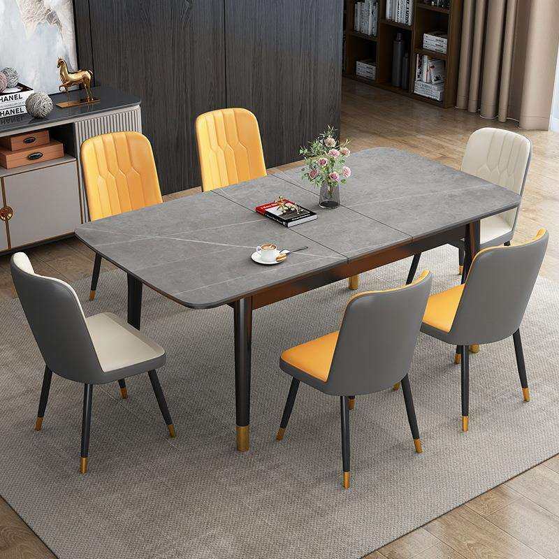 亮光岩板伸缩餐桌意式极简家用小户型轻奢餐桌椅组合餐厅折叠饭桌,鲜花速递/花卉仿真/绿植园艺,割草机/草坪机,淘宝优惠券,粉丝福利购,淘宝优惠卷