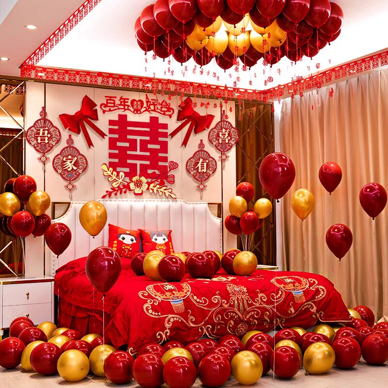 婚房布置套装气球男方房间卧室背景墙装饰婚礼新房子婚庆用品大全