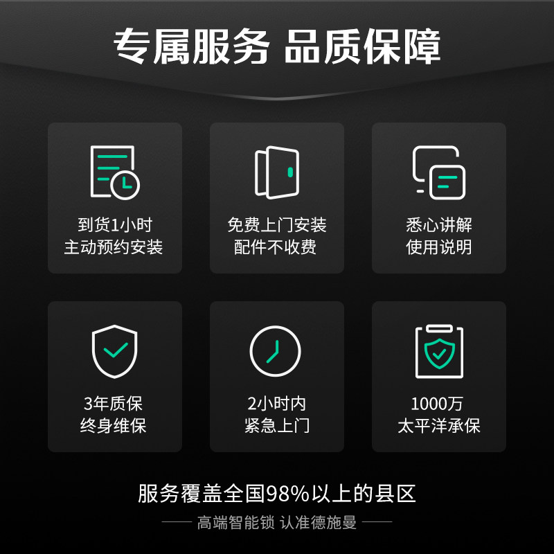 德施曼智能门锁Q3EFPro大屏3D人脸识别指纹锁全自动密码锁智能锁