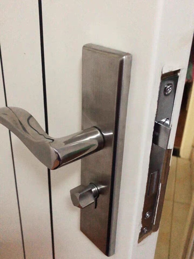.房门锁卧室内门锁具换锁配锁大58锁体室木门锁执手面板不锈钢门