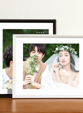 胡桃色大相框挂墙实木画框装裱A3A4纸油画4k8k八开24寸16木质框架
