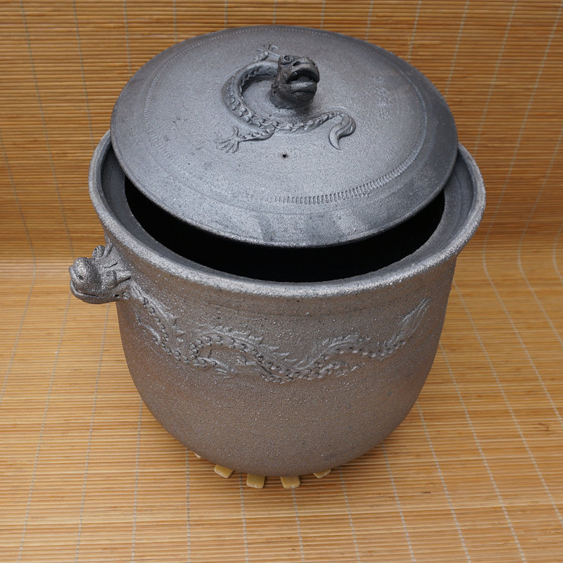 荥经黑砂锅炖锅家用土沙锅大砂锅超大商用卤肉熬粥特大号传统煨汤