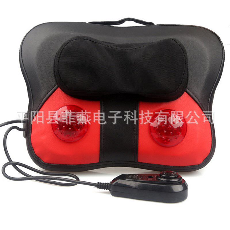 腰颈椎叩击敲打蝴蝶型按摩枕 按摩靠垫红外理疗按摩器