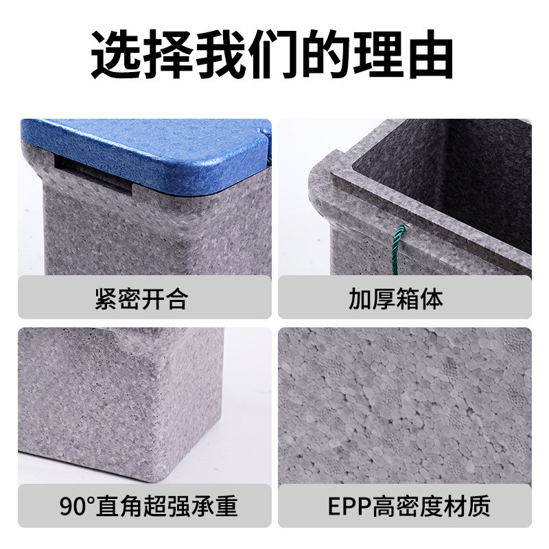 EPP泡沫箱大号外卖箱食堂保温箱高密度冷藏箱摆摊保鲜箱快餐箱