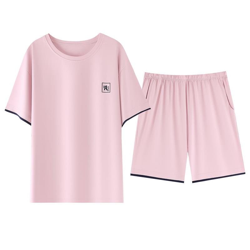 凉感莫代尔睡衣女夏季2025新款短袖短裤套装可外穿带胸垫家居服