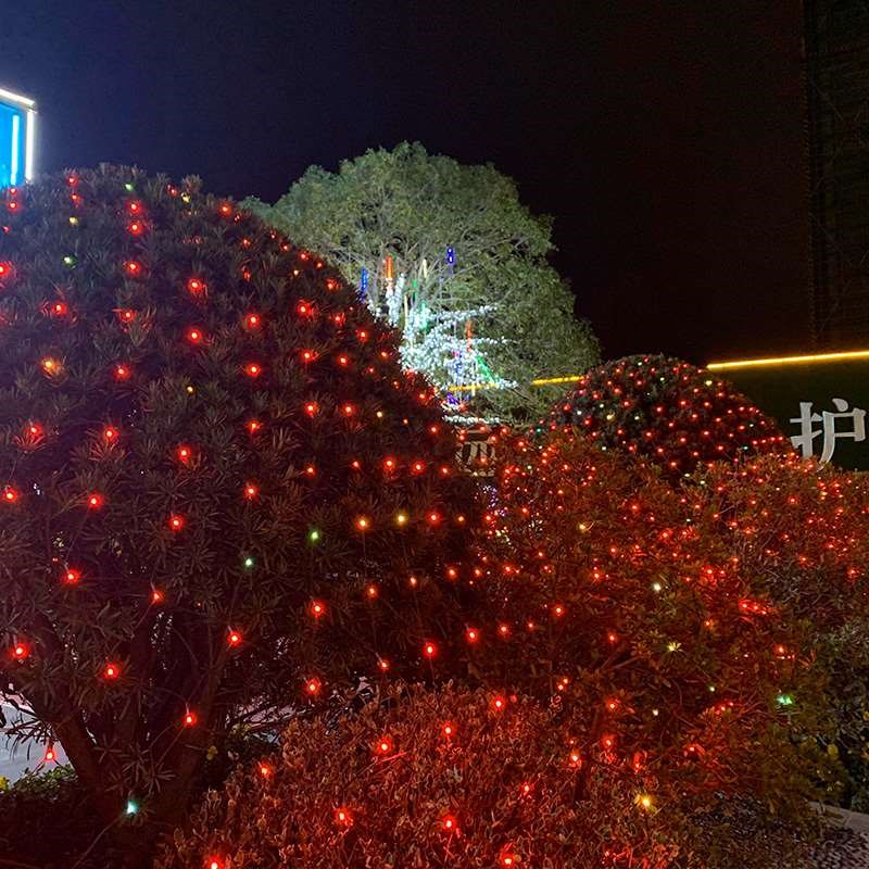 渔网灯彩灯闪灯串灯满天星灯节日圣诞草坪树木亮化装饰星星灯