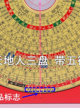 罗国源罗盘高精度香港老字号8寸28层彩面综合盘纯铜面板铝箱木盒