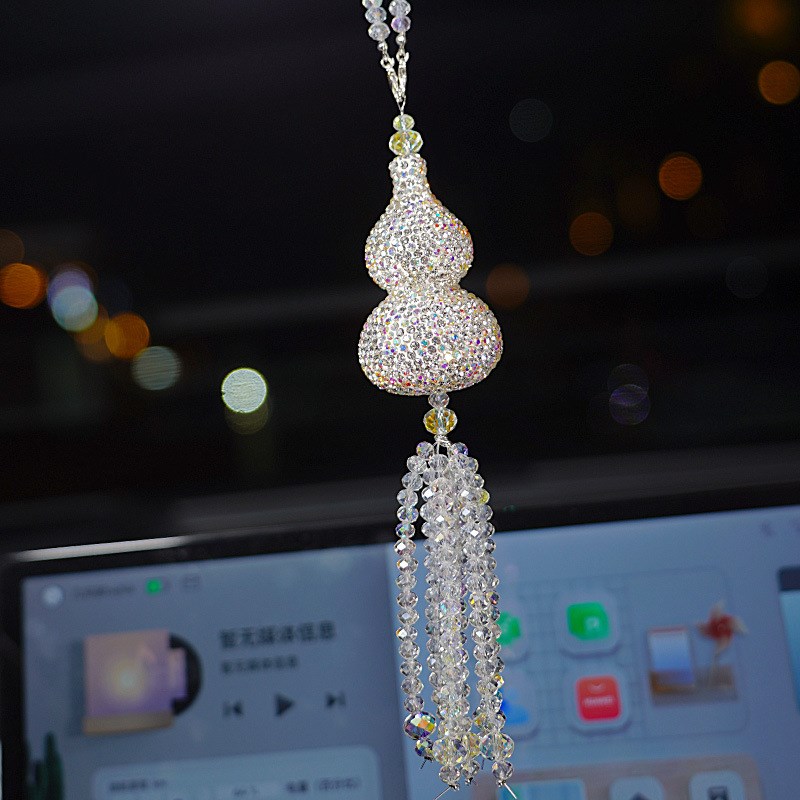 【护路葫芦】汽车挂件女神豪车福禄水晶葫芦挂件汽车后视镜装饰品