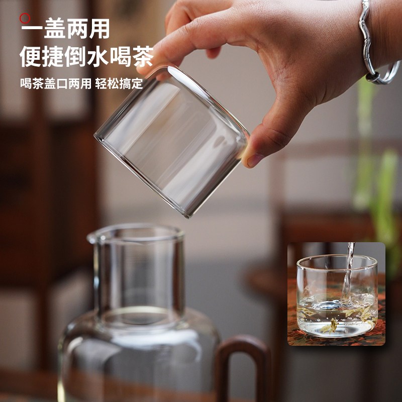 全度玻璃冷水壶凉水冷泡壶耐高温加厚大容量冷萃泡茶壶装扎壶