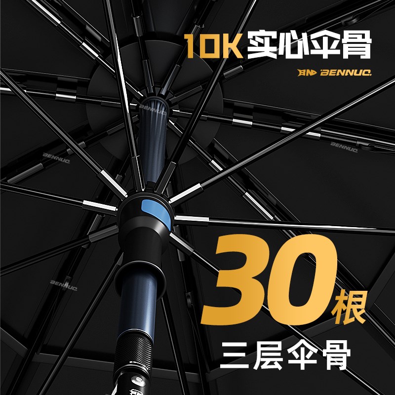 本诺新款10开天窗伞万向旋转机械臂拐杖钓伞钓鱼专用伞遮阳垂钓伞