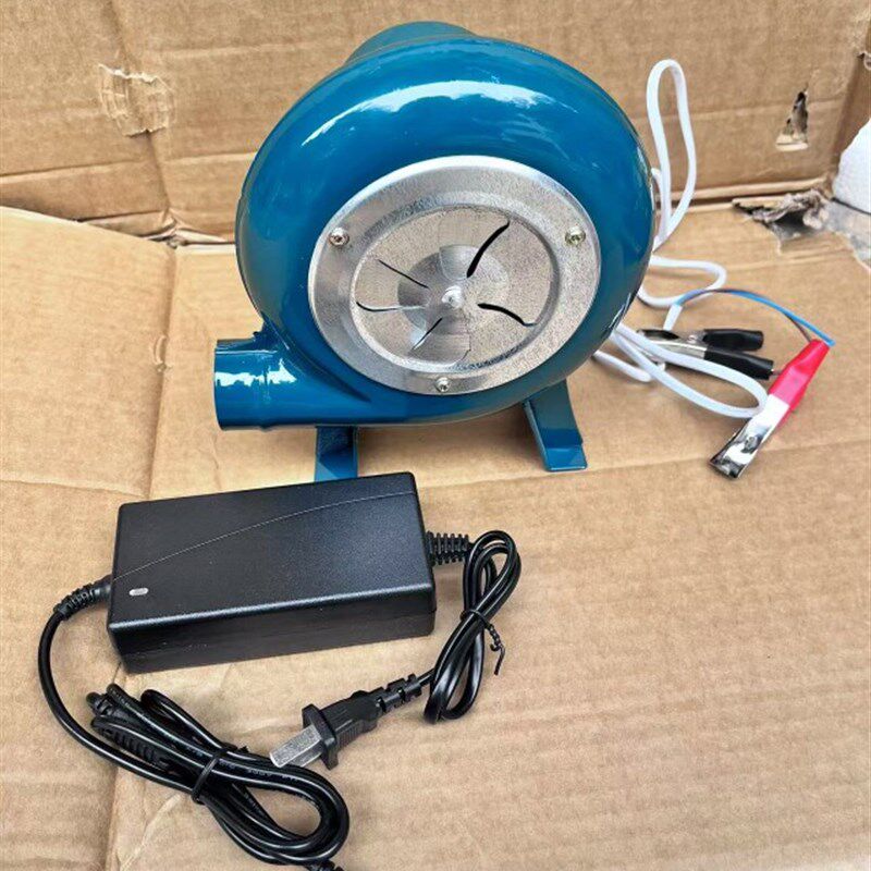 12v电动鼓风机户外烧烤电瓶家用220v转换器两用小型吹风机