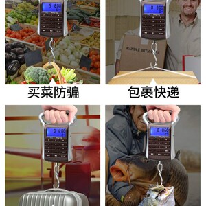 贝雅手提秤计价电子秤便携式快递秤行李称买菜秤家用弹簧称钓鱼秤