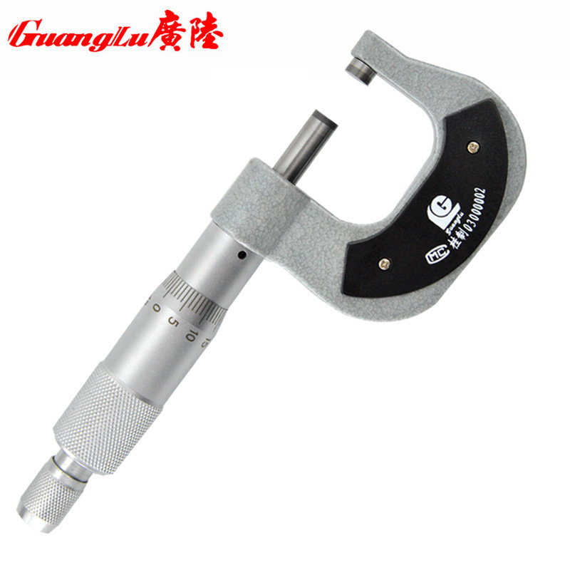广陆外径千分尺高精度测厚仪螺旋测微器千分卡尺外经千分卡分厘卡