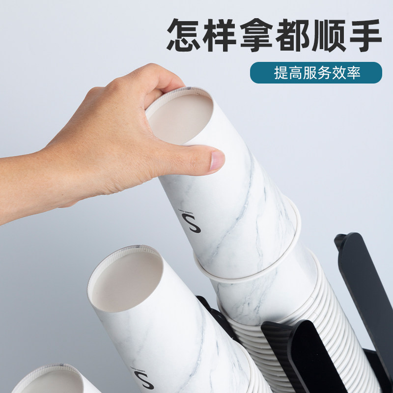 奶茶店纸杯架取杯架桌面咖啡吧台收纳置物架商用奶茶杯放置架定制