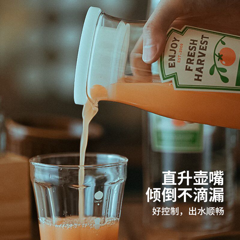 夏天凉水壶女生高颜值家用冷水壶玻璃耐高温耐热冷饮壶咖啡冷泡壶