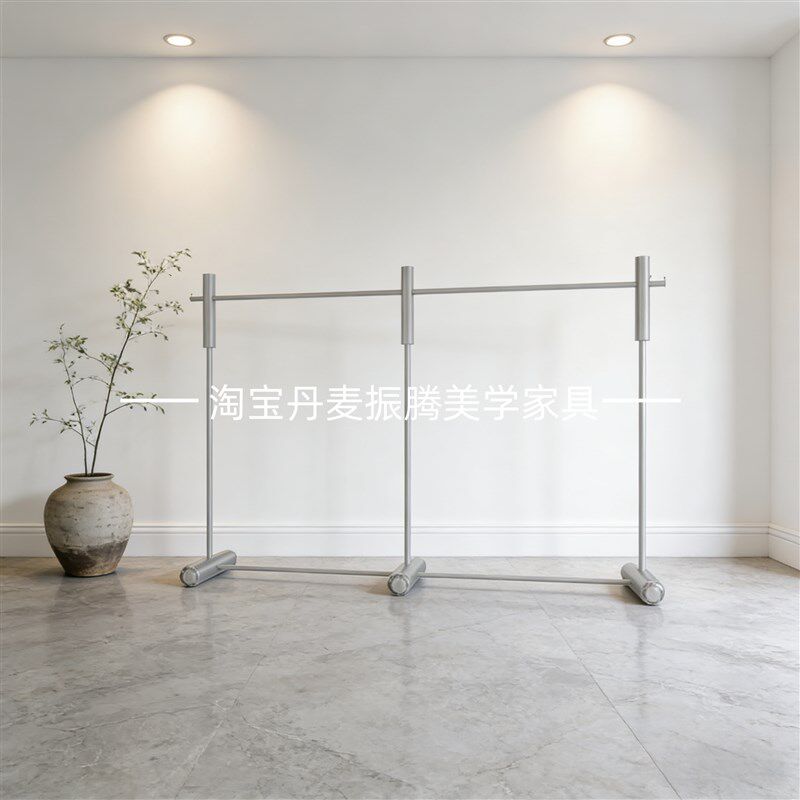 服装店货架展示架不锈钢亮面女装店橱窗展示架中岛服装挂架挂衣架