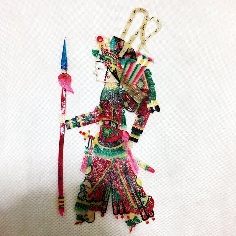 皮影戏人物带操作杆 动感皮影手工艺品中国特色礼品送小朋友礼物