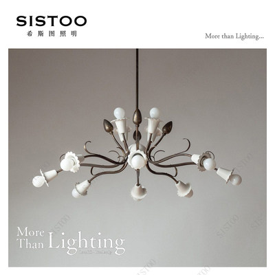 意大利1940s中世纪现代客厅灯复古美式中古古董吊灯餐厅卧室灯具