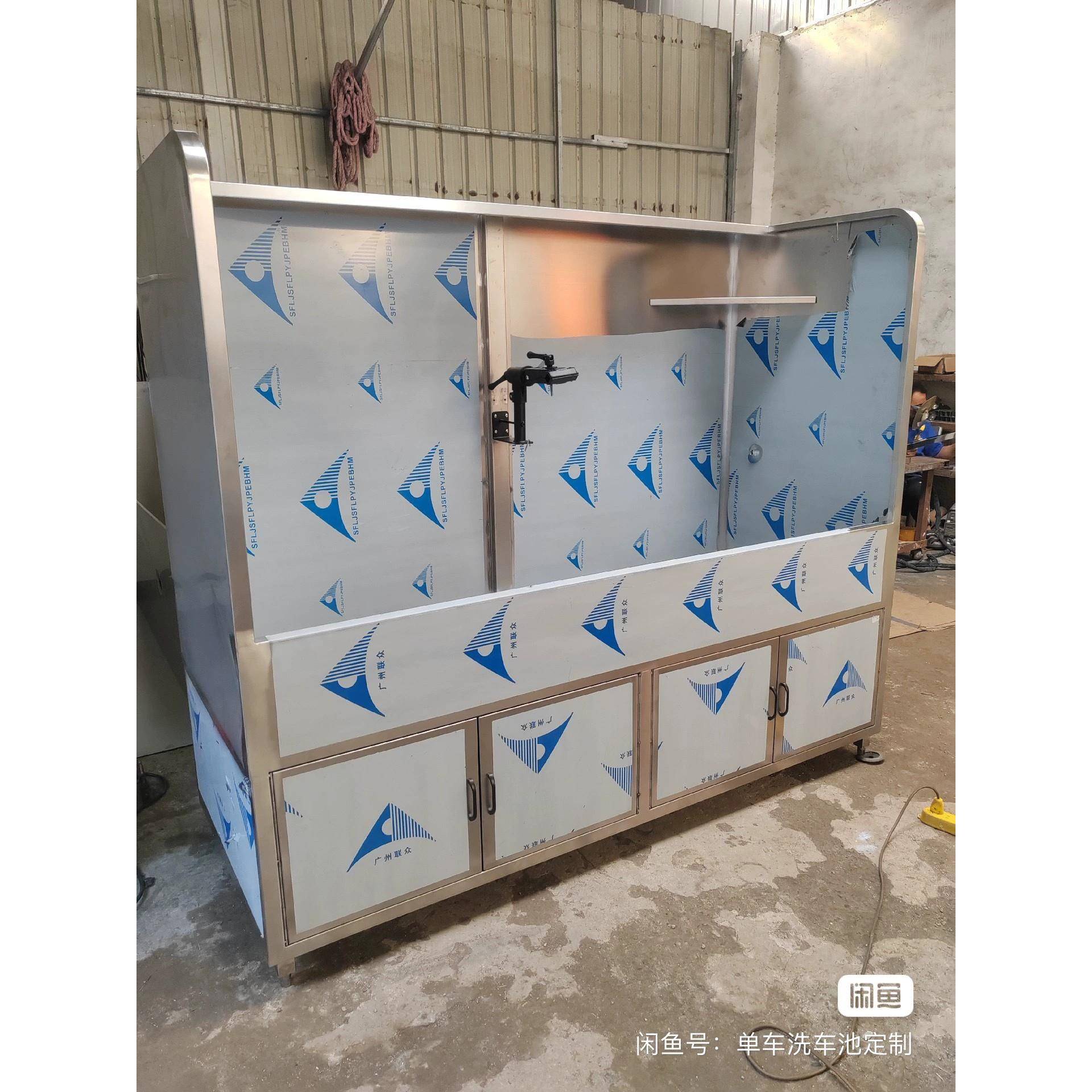 精品自行车洗车池！全不锈钢制作，坚固耐用，支持异型尺定制！