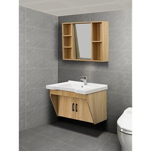 定制养老院脸盆镜柜一体化浴室柜健康中心养老院适合老年人 脸盆