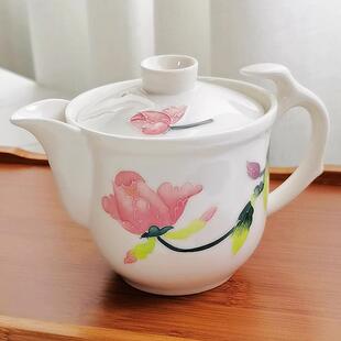 女士一壶一杯家用盖碗专用一人功夫茶杯个人茶具 陶瓷小泡茶壶新款